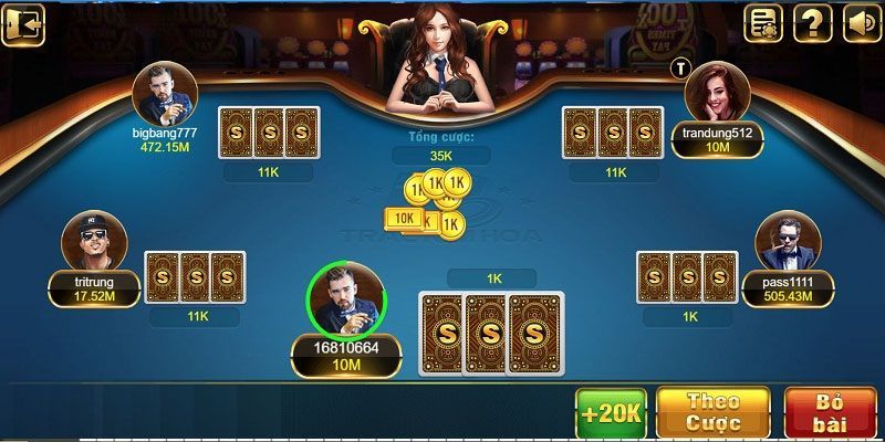 Bộ bài phổ biến trong tựa game thú vị